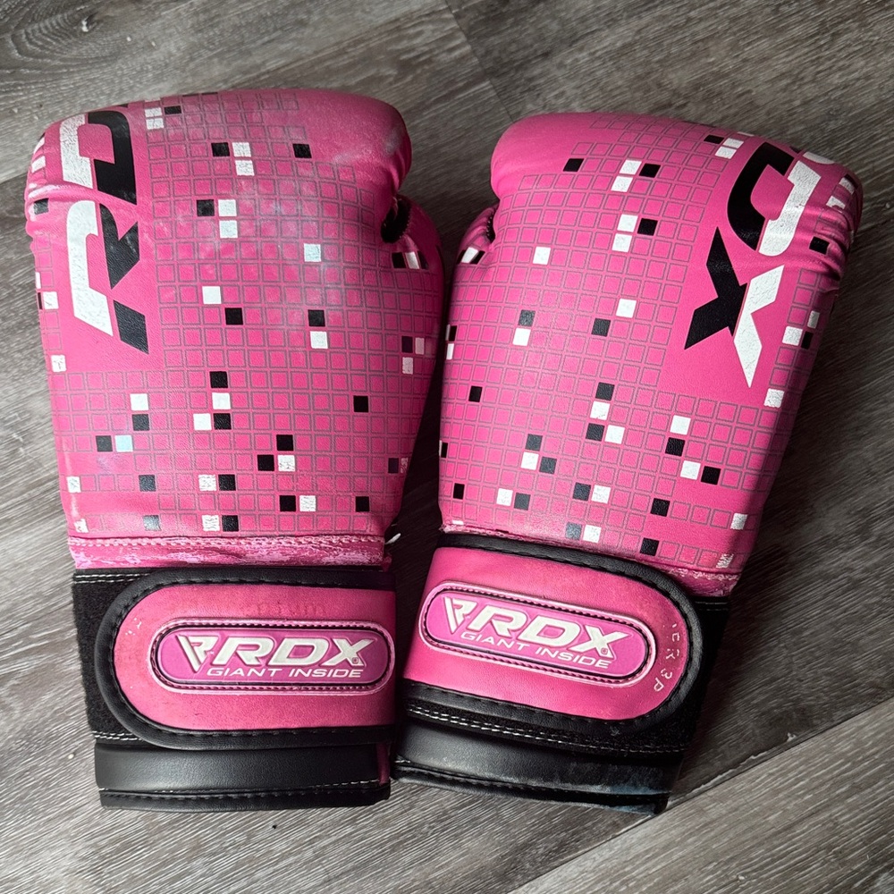 RDX Pink and Black Boxing Gloves